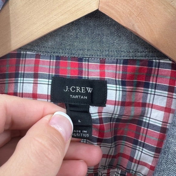 J.Crew Tartan Button Down Long Sleeve Plaid Shirt Mens Large - Picture 4 of 4